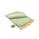 Ręcznik Bawełniany Tradycyjny AR055 - Mint Green & Ivory