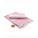 Ręcznik Hammam Bawełniany AR056 - Light Pink & White