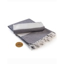 Ręcznik Hammam Bawełniany AR056 - Graphite & White