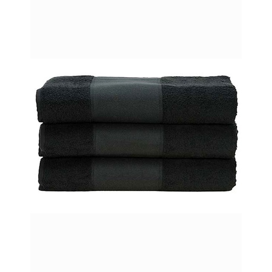 Ręcznik do rąk z bordiurą AR070 - Black