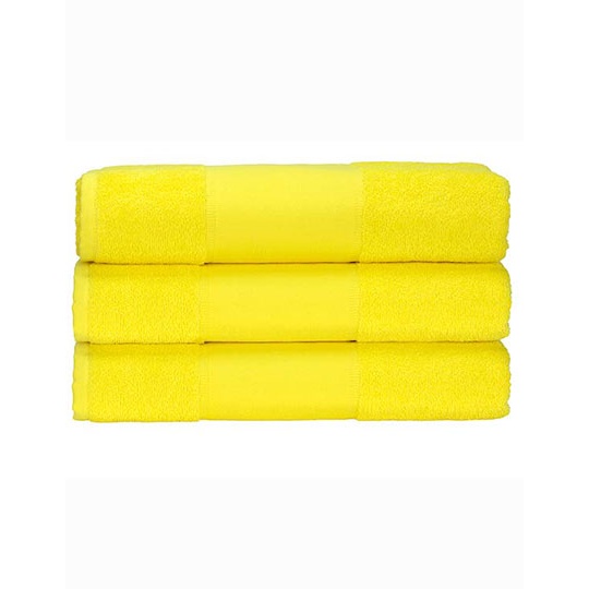 Ręcznik do rąk z bordiurą AR070 - Bright Yellow
