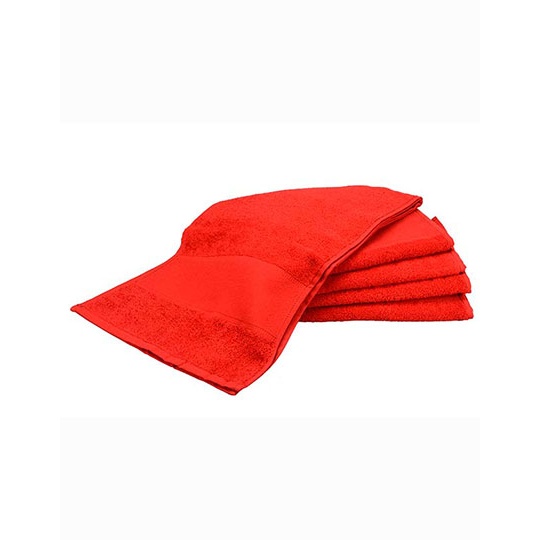 Ręcznik sportowy z bordiurą AR073 - Fire Red