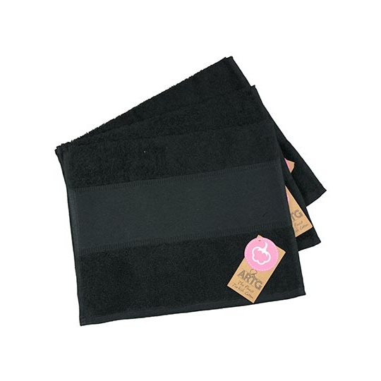 Recznik Goscinny Bawelniany z Bordiura AR074 - Black