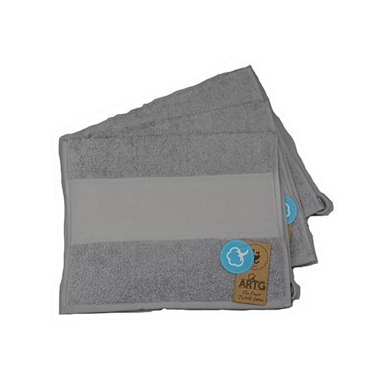 Ręcznik Gościnny Bawełniany z Bordiurą AR074 - Light Grey