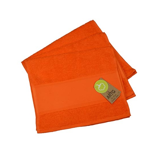 Ręcznik Gościnny Bawełniany z Bordiurą AR074 - Bright Orange