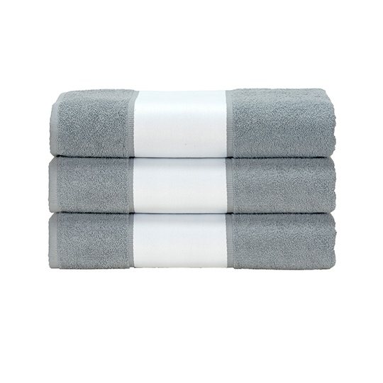 Ręcznik Bawełniany z Bordiura Sublimacyjna AR080 - Anthracite Grey