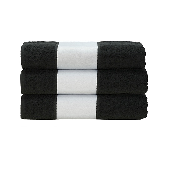 Ręcznik bawełniany z bordiurą AR080 - Black