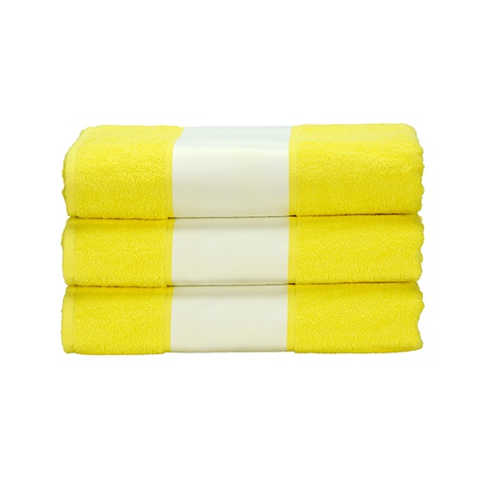 Recznik Bawelniany z Bordiura Sublimacyjna AR080 - Bright Yellow