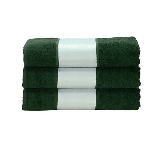 Ręcznik Bawełniany z Bordiurą Sublimacyjną AR080 - Dark Green