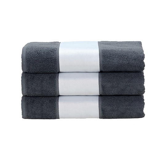 Ręcznik Bawełniany z Bordiurą Sublimacyjną AR080 - Graphite