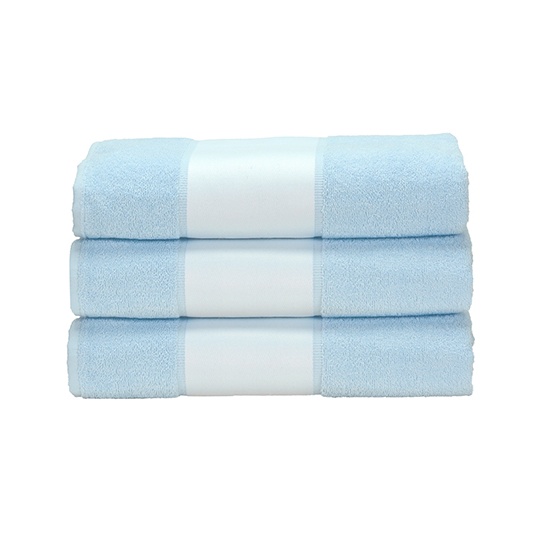 Ręcznik Bawełniany z Bordiura Sublimacyjna AR080 - Light Blue