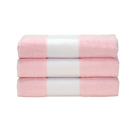 Recznik Bawelniany z Bordiura Sublimacyjna AR080 - Light Pink