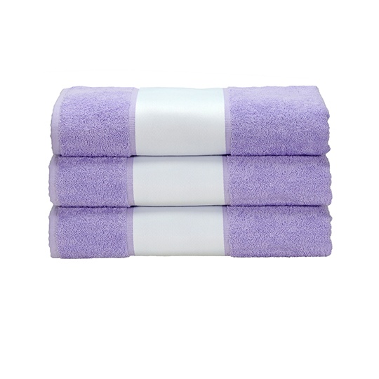Ręcznik Bawełniany z Bordiurą Sublimacyjną AR080 - Light Purple