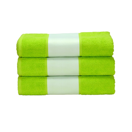 Ręcznik Bawełniany z Bordiura Sublimacyjna AR080 - Lime Green