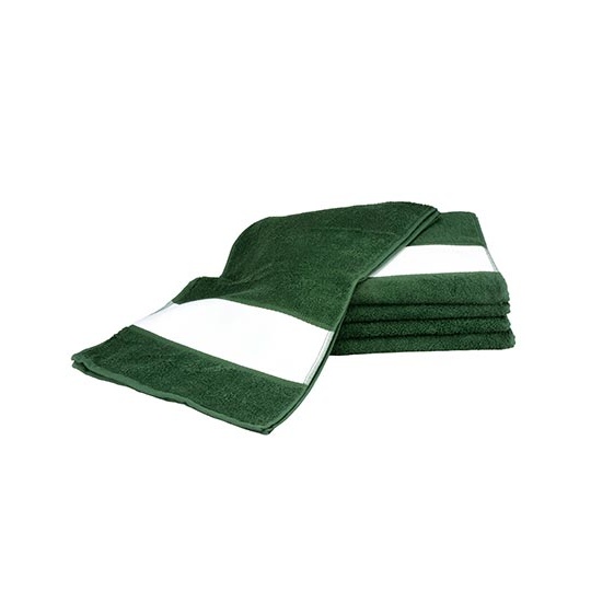 Recznik Sportowy Bawelniany z Bordiura Sublimacyjna AR083 - Dark Green