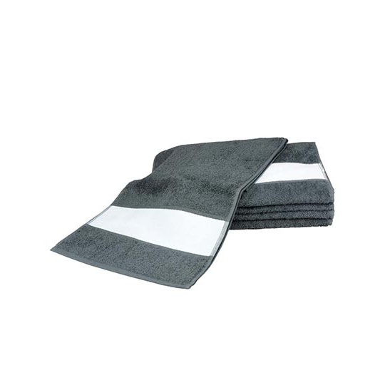 Recznik Sportowy Bawelniany z Bordiura Sublimacyjna AR083 - Graphite