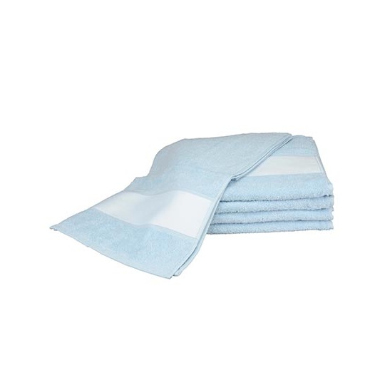 Recznik Sportowy Bawelniany z Bordiura Sublimacyjna AR083 - Light Blue