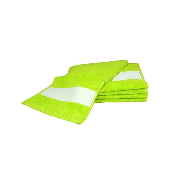 Recznik Sportowy Bawelniany z Bordiura Sublimacyjna AR083 - Lime Green