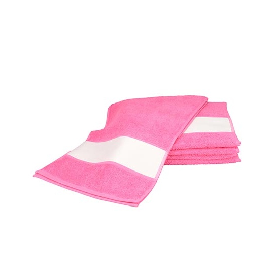 Recznik Sportowy Bawelniany z Bordiura Sublimacyjna AR083 - Pink