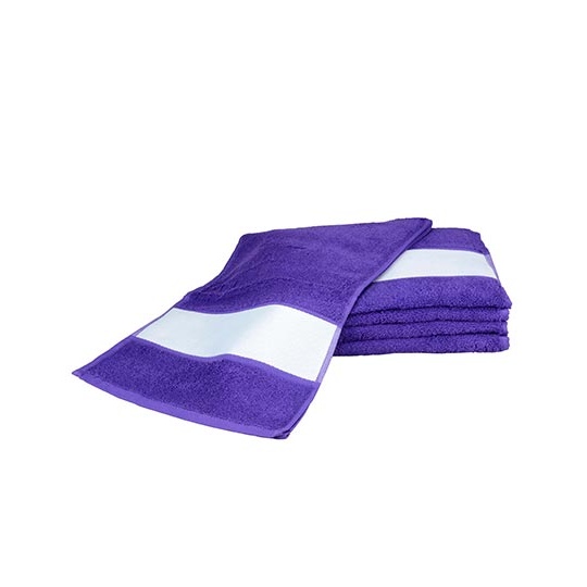 Ręcznik Sportowy Bawełniany z Bordiurą Sublimacyjną AR083 - Purple