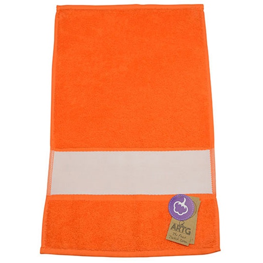 Ręcznik gościnny z bordiurą AR085 - Bright Orange