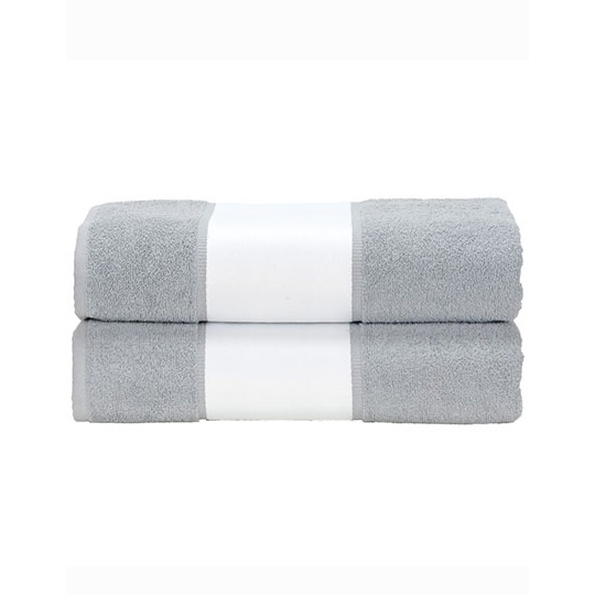 Recznik Standardowy Bawelniany z Bordiura Sublimacyjna AR087 - Light Grey