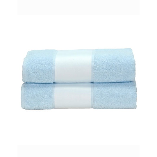 Ręcznik Standardowy Bawełniany z Bordiura Sublimacyjna AR087 - Light Blue