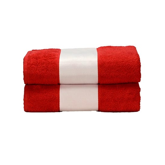 Recznik Standardowy Bawelniany z Bordiura Sublimacyjna AR087 - Fire Red