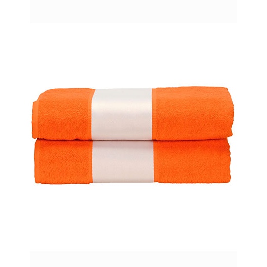 Recznik Standardowy Bawelniany z Bordiura Sublimacyjna AR087 - Bright Orange