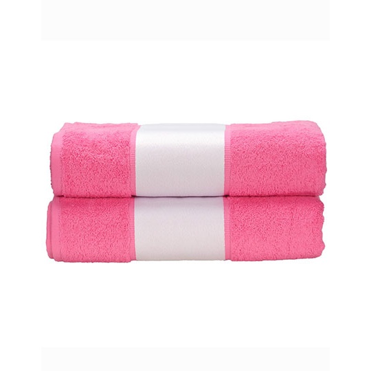 Recznik Standardowy Bawelniany z Bordiura Sublimacyjna AR087 - Pink