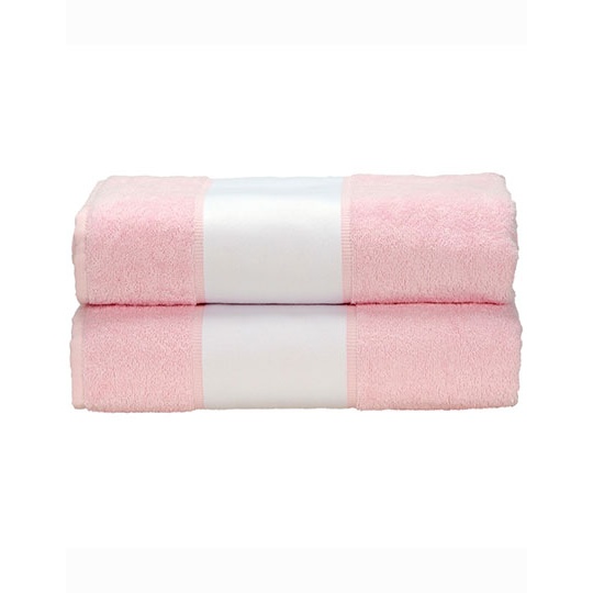 Recznik Standardowy Bawelniany z Bordiura Sublimacyjna AR087 - Light Pink