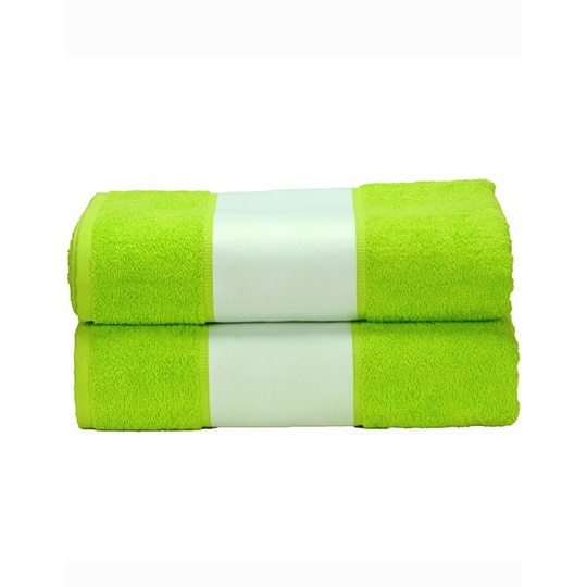 Recznik Standardowy Bawelniany z Bordiura Sublimacyjna AR087 - Lime Green