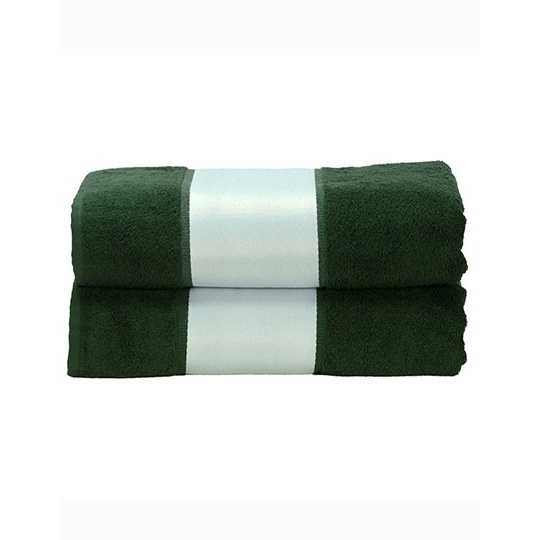 Recznik Standardowy Bawelniany z Bordiura Sublimacyjna AR087 - Dark Green
