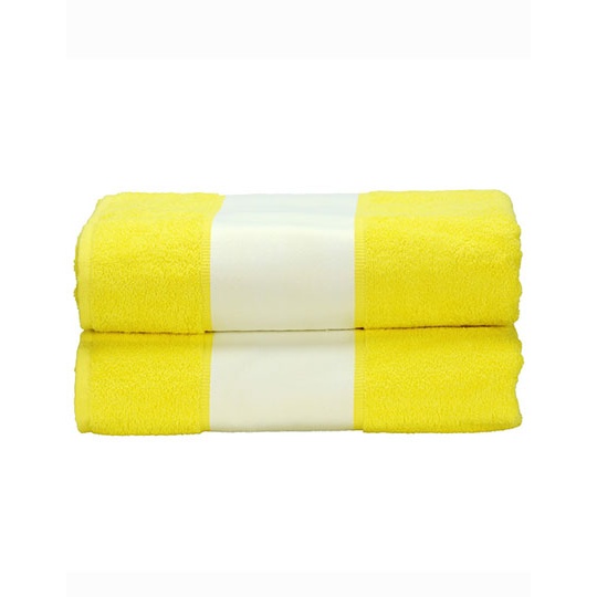 Recznik Standardowy Bawelniany z Bordiura Sublimacyjna AR087 - Bright Yellow