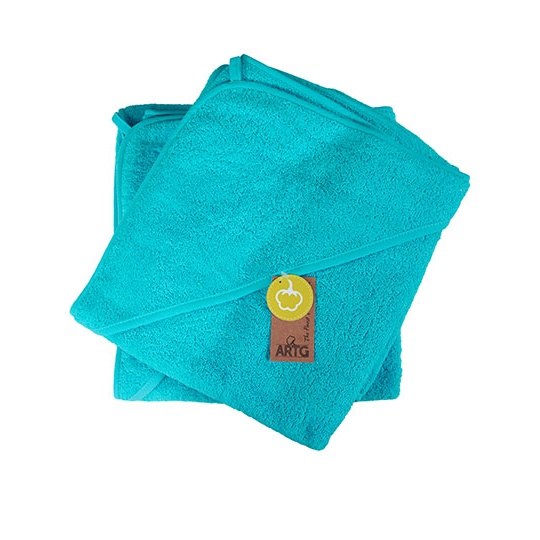 Recznik Dzieciecy z Kapturem Bawelniany Miekki AR31B - Aqua Blue