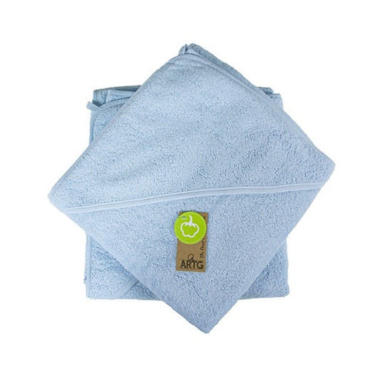 Recznik Dzieciecy z Kapturem Bawelniany Miekki AR31B - Light Blue