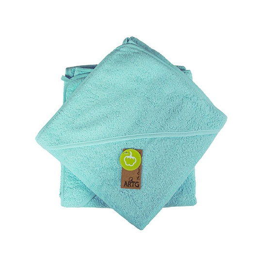 Recznik Dzieciecy z Kapturem Bawelniany Miekki AR31B - Mint Green