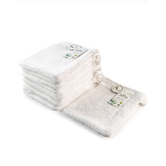 Rekawica do mycia Bambusowo-Bawelniana Odprowadzajaca Wilgoc AR401 - White