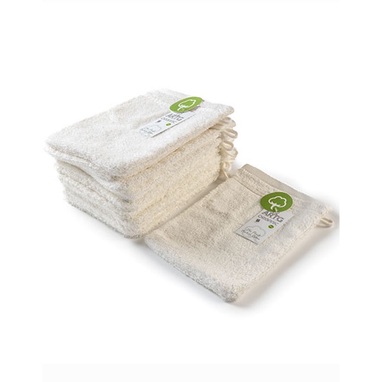 Rekawica Do Mycia Miekka Chlonna Bawelna Organiczna AR501 - Off White
