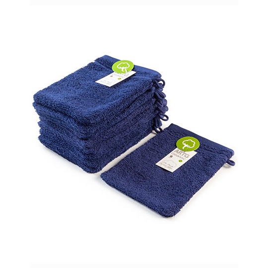 Rękawica Do Mycia Miękka Chłonna Bawełna Organiczna AR501 - French Navy