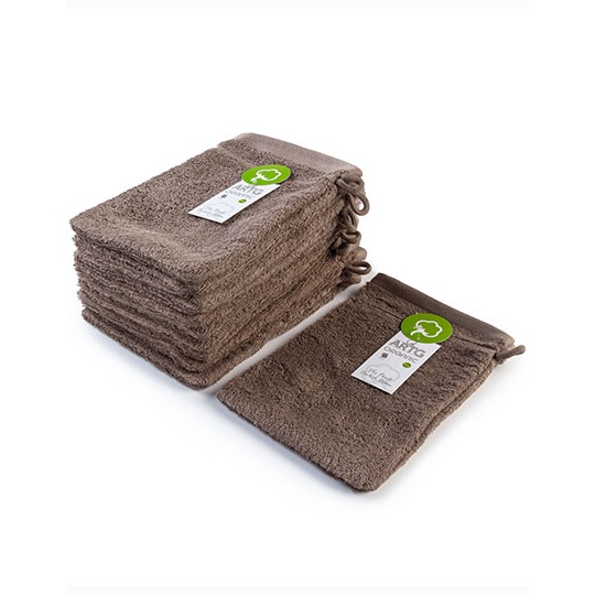 Rekawica Do Mycia Miekka Chlonna Bawelna Organiczna AR501 - Walnut