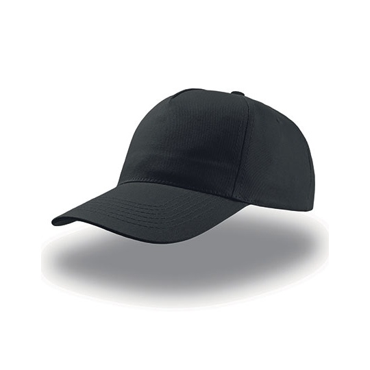 Czapka Pieciopanelowa Bawelniana AT502 - Black