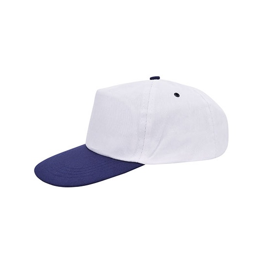Czapka 5-panelowa Bawelniana C500 - White & Navy