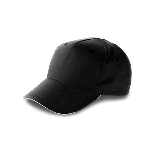 Czapka 5-panelowa Bawelniana C9114 - Black & White