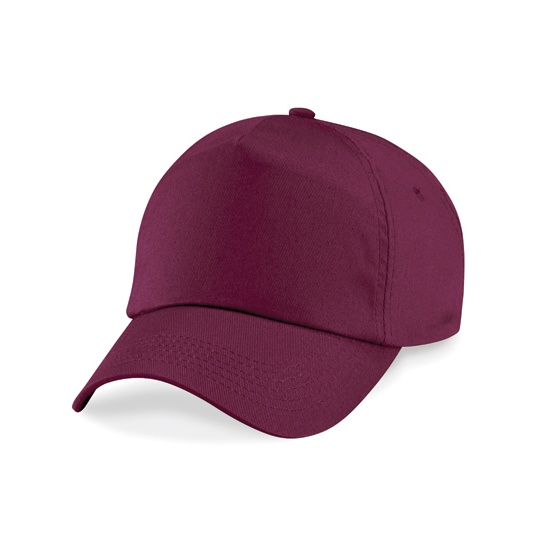 Czapka 5-panelowa Bawelniana Twill CB10 - Burgundy