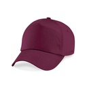 Czapka 5-panelowa Bawełniana Twill CB10 - Burgundy