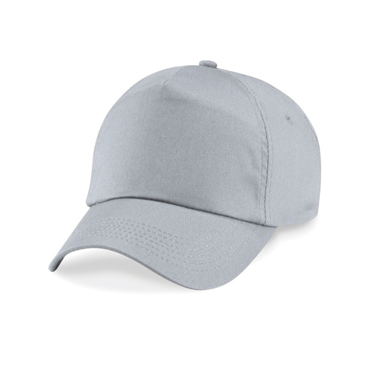 Czapka 5-panelowa Bawelniana Twill CB10 - Light Grey