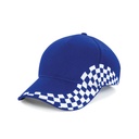 Czapka 5 Paneli Bawelniana Haftowana w Kratke CB159 - Bright Royal