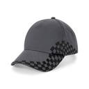 Czapka 5 Paneli Bawelniana Haftowana w Kratke CB159 - Graphite Grey