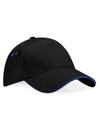 Czapka 5-panelowa Bawelniana CB15C - Black & Bright Royal